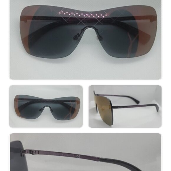 CHANEL CH4215 c.467/C1 QUILTED MIRRORED CROSSHATCH RUNWAY sunglasses EUC - Picture 12 of 16